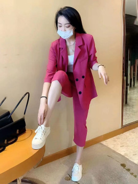 Plus Size Suit Coat Harem Pants Two-piece Set