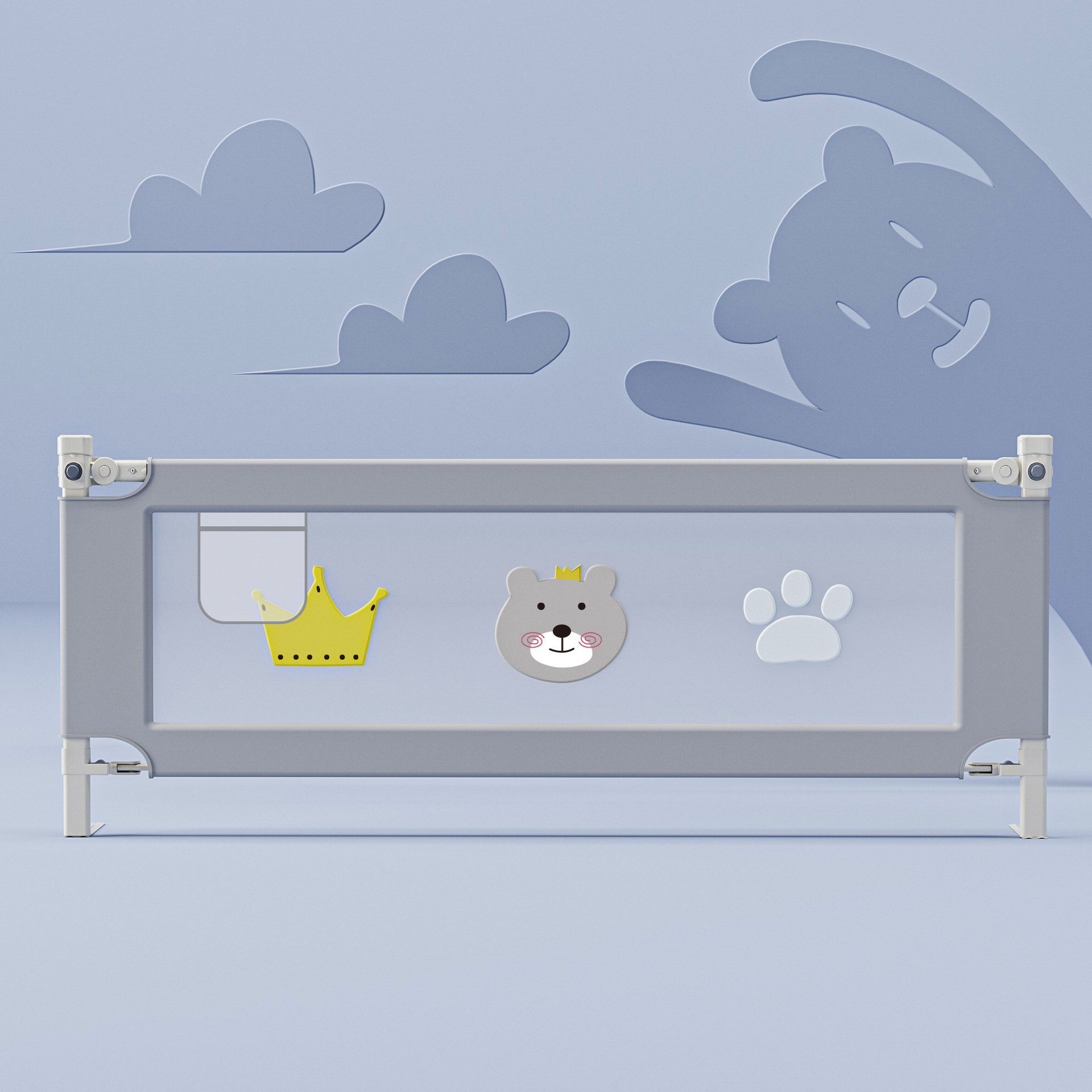 Drop-Resistant Baby And Toddler Bed Rail