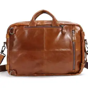 Side profile of the leather bag