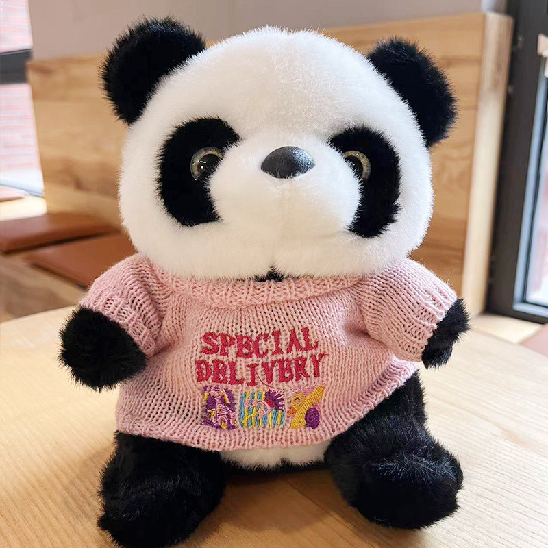 Pink Letters Sweater Panda