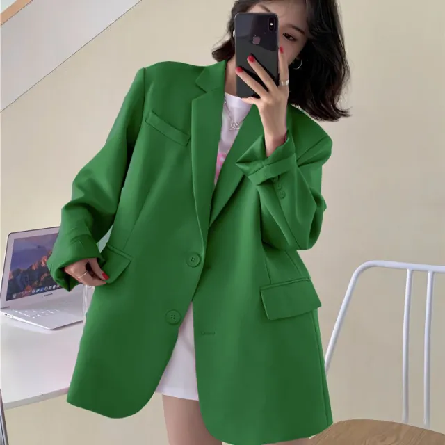 Trendy Korean style Sophisticated Relaxed Casual And Versatile Top Emerald Green - Shop at LoveMi