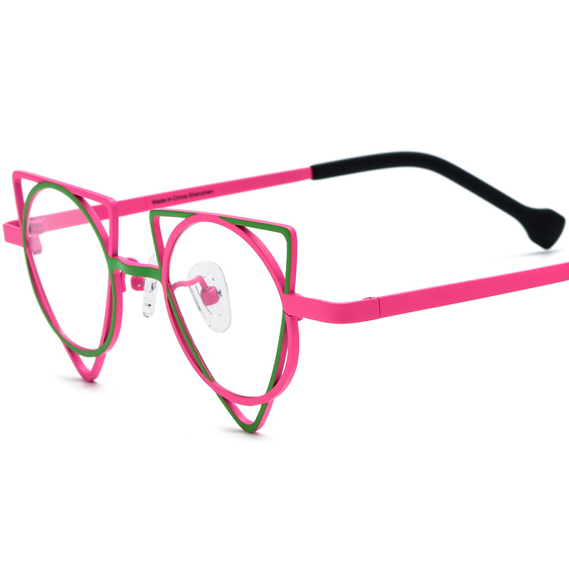 Colored Cat-eye Ultra-light Pure Titanium Myopia Glasses - Image 4