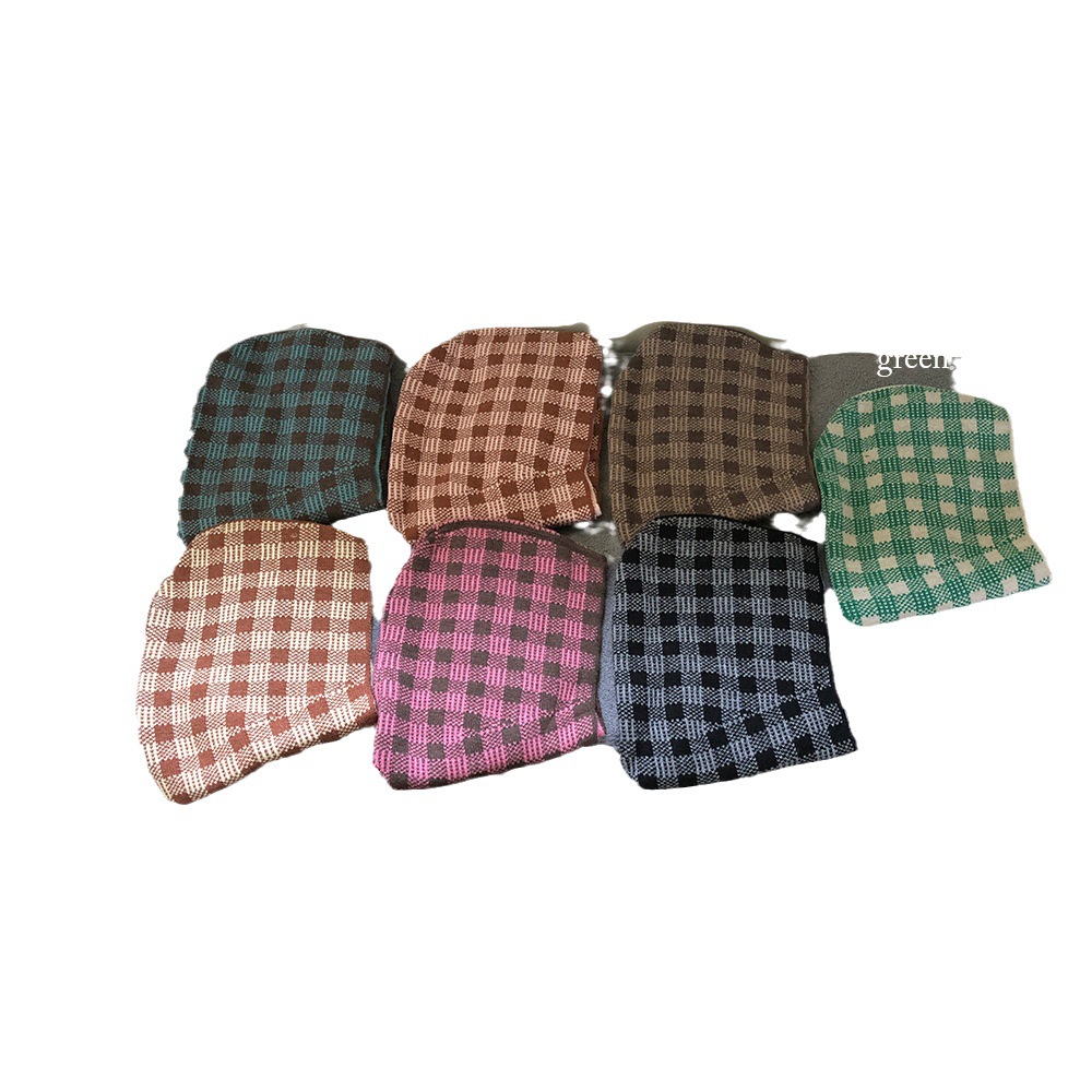 Multifunctional One-piece Hat Thick Checks Warm Scarf Knitted - Image 10