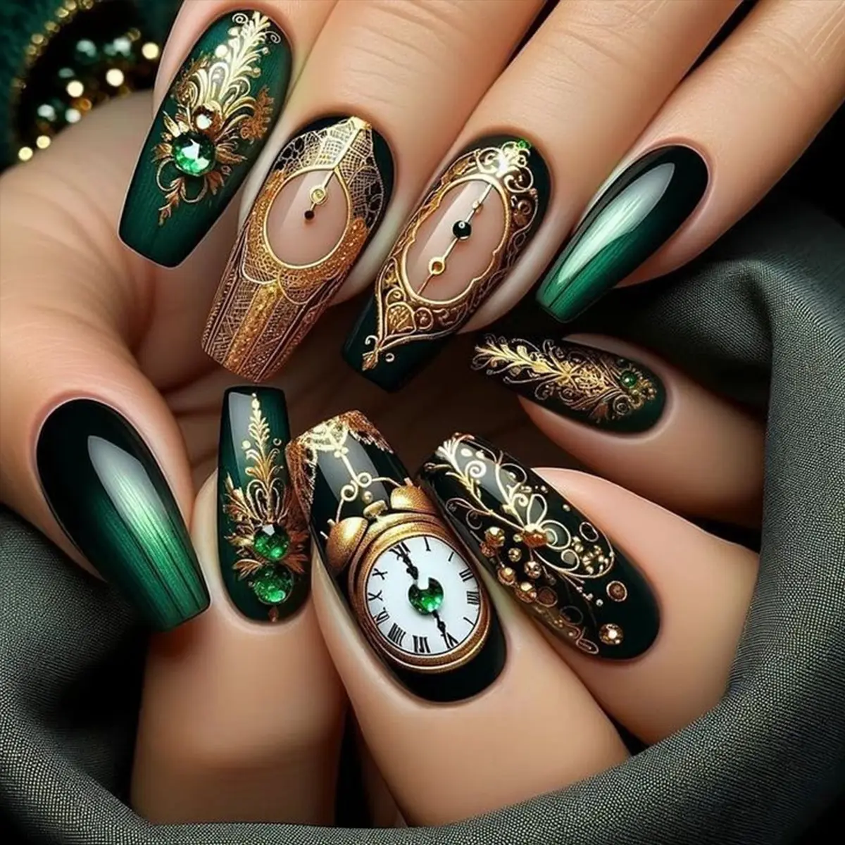 Retro Ins Style Removable Fake Nail Tip