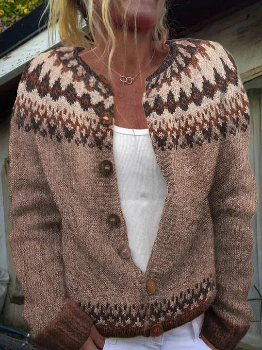 Winter Cardigan Coat Single breasted Totem Warm Sweater 8 Models S - Shop at LoveMi