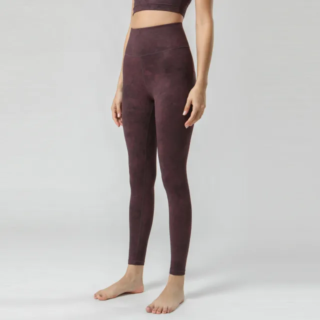 Women's Fashion Printing Yoga Ninth Pants 2110 Dark Elegant Red - Shop at LoveMi