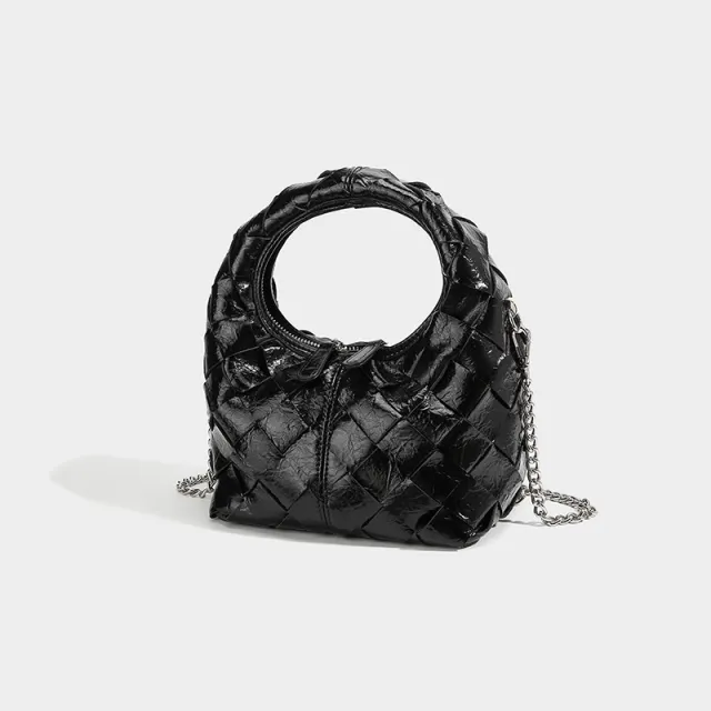 Special interest Design Hand woven Handbag With High Sense Black - Shop at LoveMi