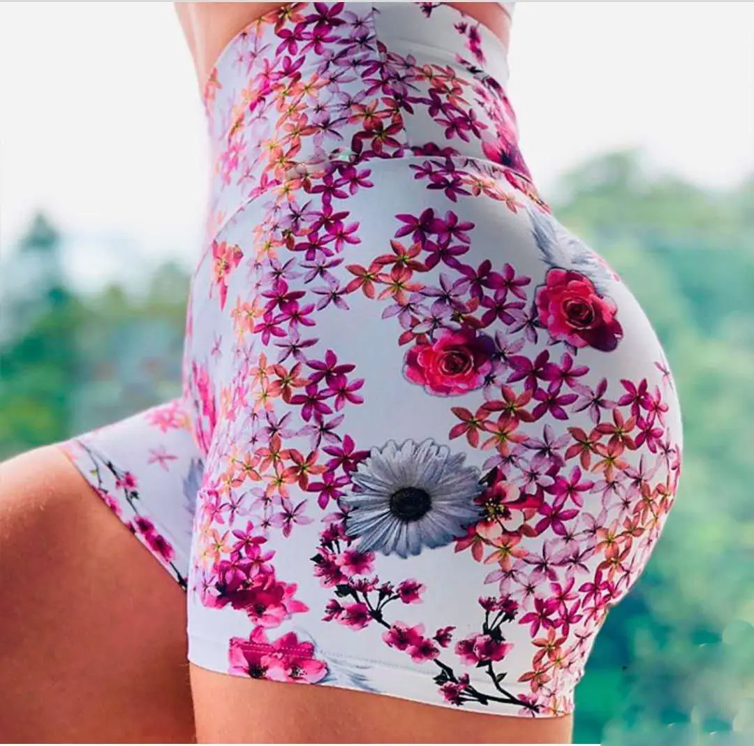 Quick-drying Running Women's Yoga Sports Hip-showing Flower