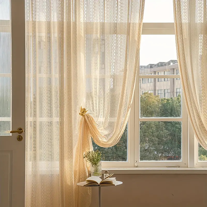 Title 2, Lace Transparent Window Screen Fabric Curtain