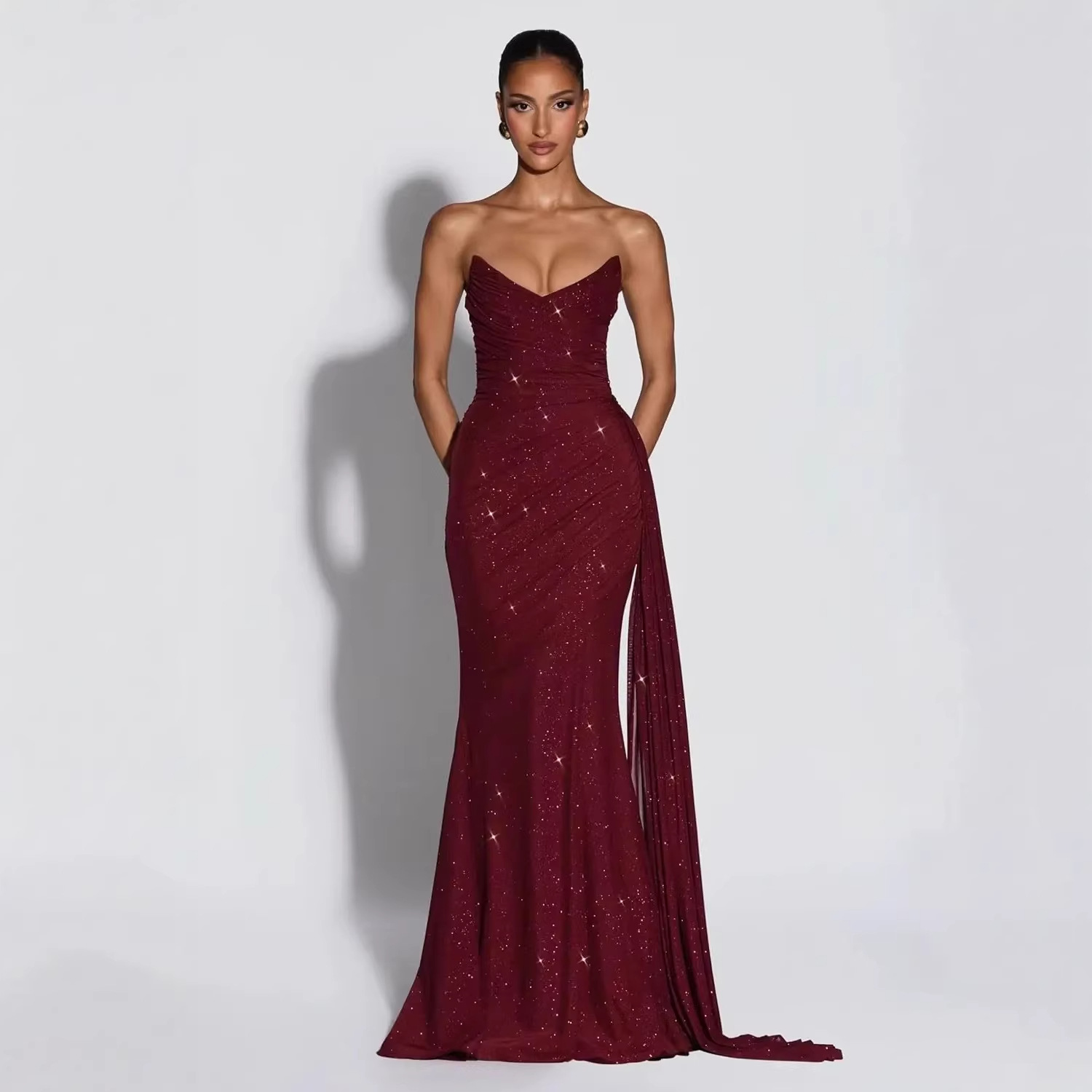 Women's Fashionable Casual Strap Sequin Dress