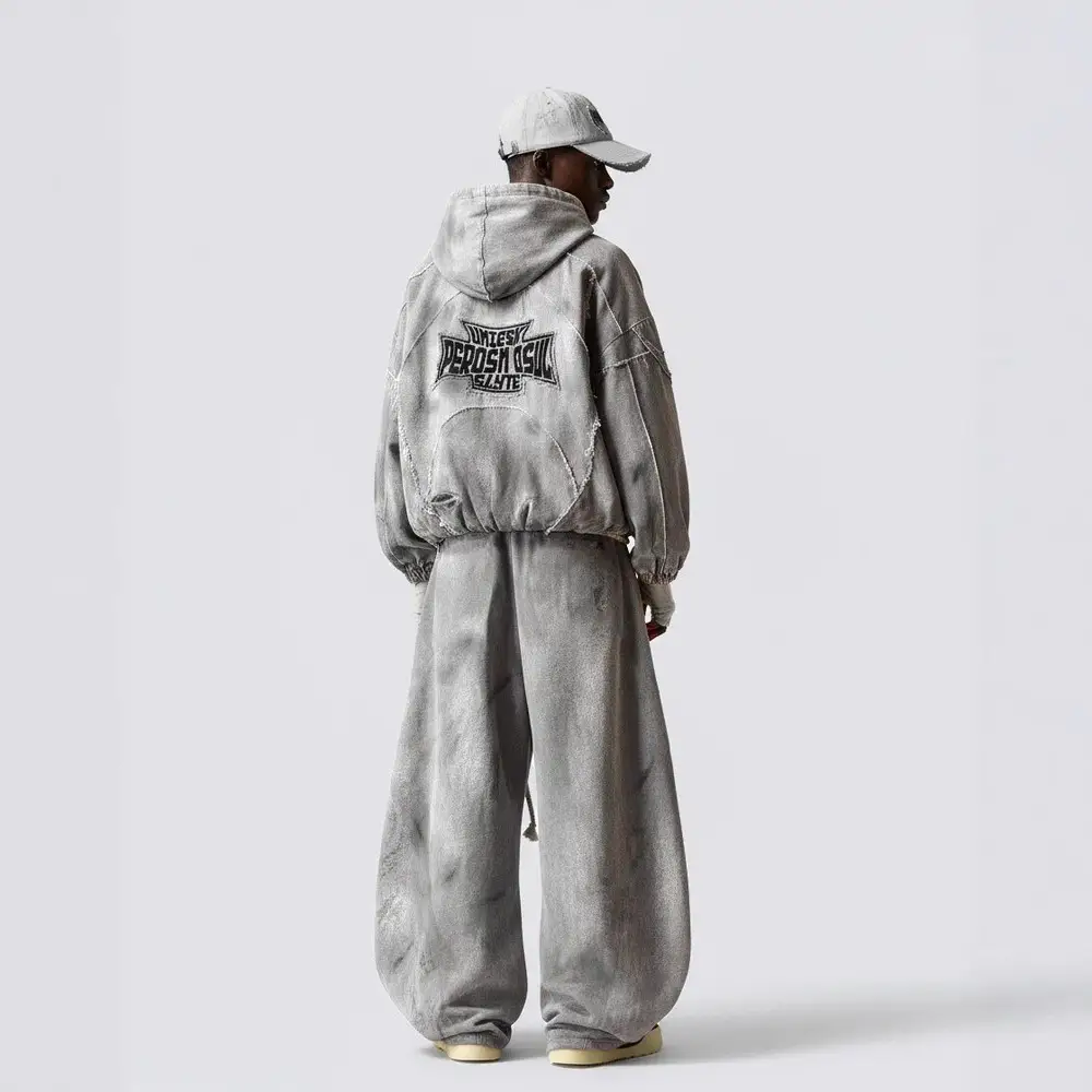 Mottled, Distressed Casual All-match Sweatpants