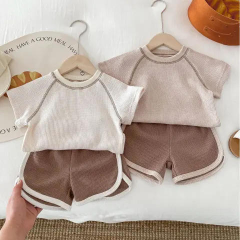 Clothes for Babies Summer Unisex Baby Short Sleeve Outfit
