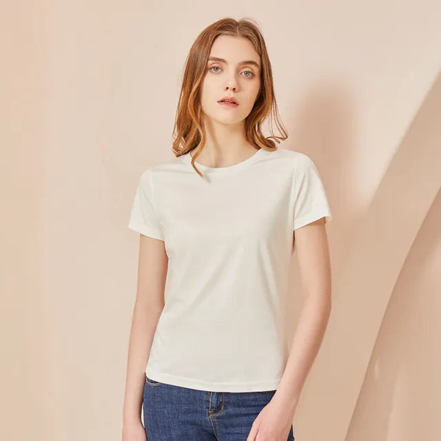 Summer Women's Thin Silkworm Silk Cool Cotton Short Sleeve Ivory - Shop at LoveMi