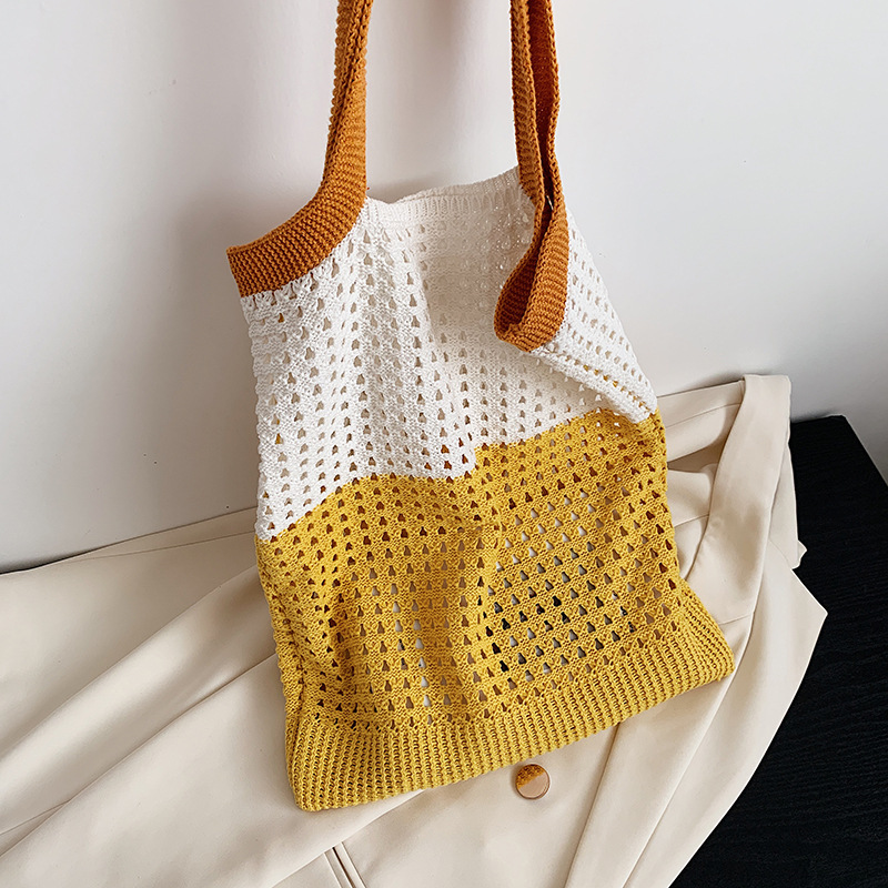 Cotton Linen Woven Shoulder Bag, picture 3 of 7