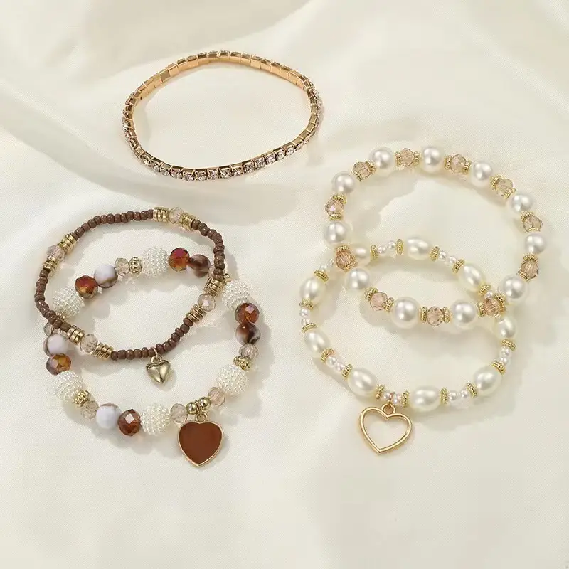 5-piece Bracelet Pearl Handmade Beaded