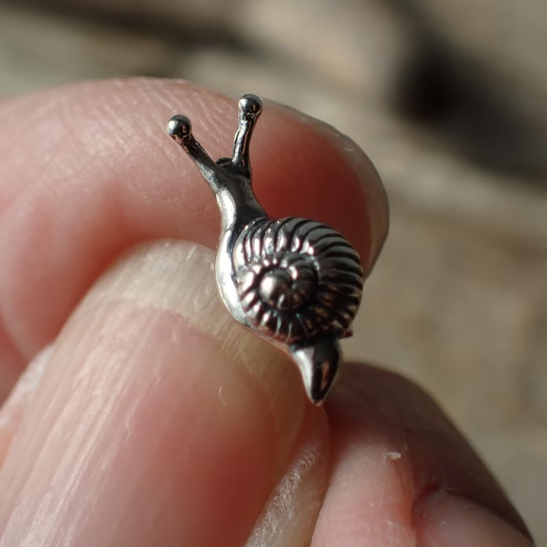 Retro Cute Snail Personalized Stud Earrings