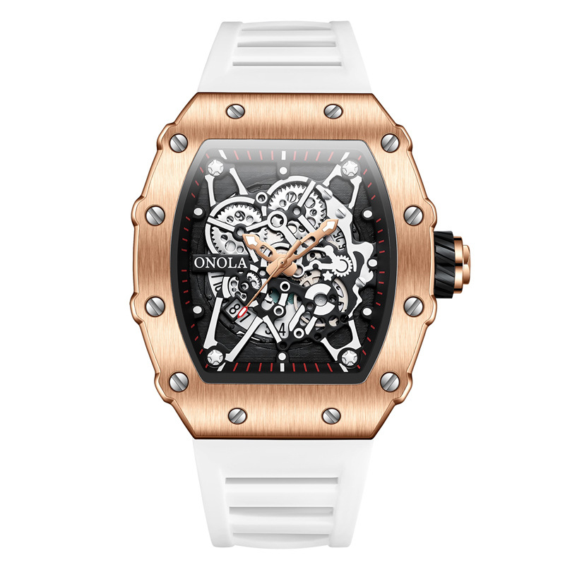 ONOLA Fashion Waterproof Quarz Herrenuhr Silikonband - Bild 17 von 21