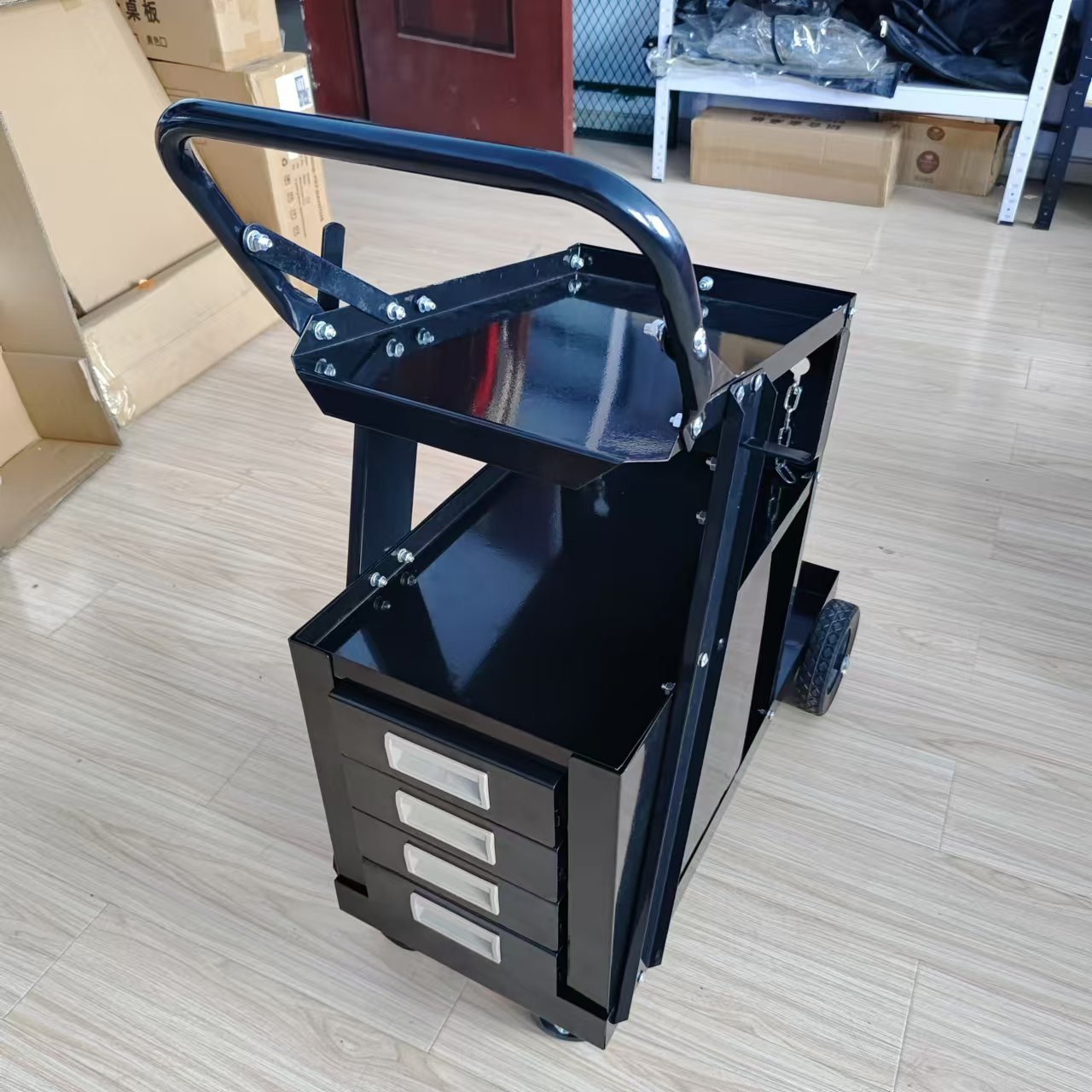 Welding Cart With Drawers 4 tier Welding Machine Cart
