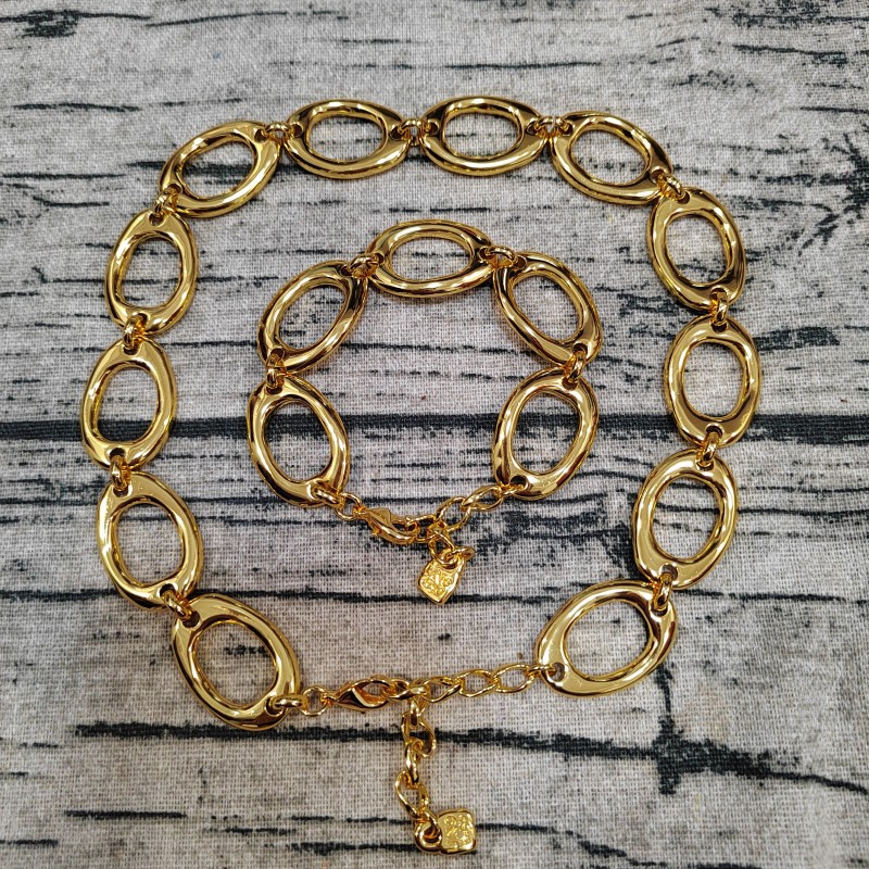 Women's Silver-plated Oval Chain Necklace