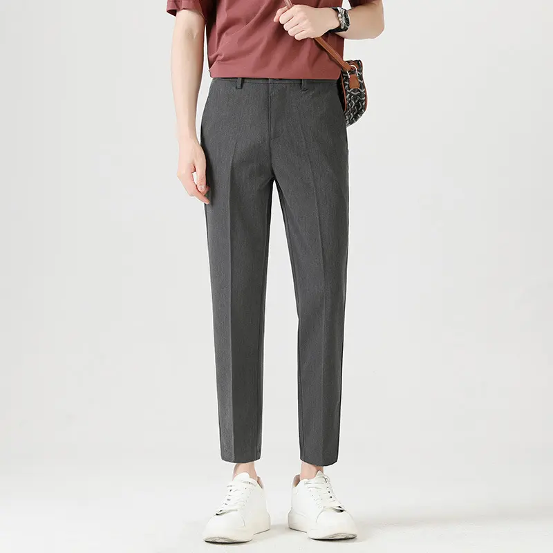 Light Luxury Men's Casual Small Trousers Stretch Pencil Pants