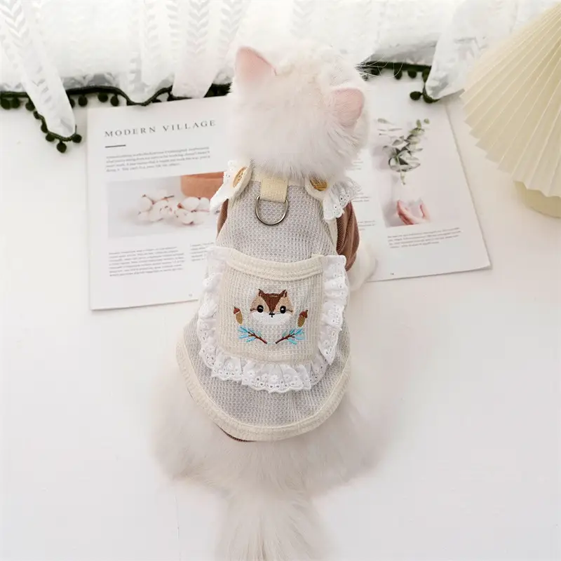 Pet Dog Cat Outing Cartoon Vest