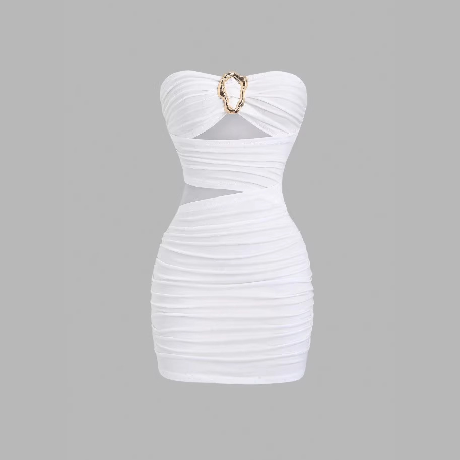 Sexy Stylish Sheer Form-fitting Tube Dress