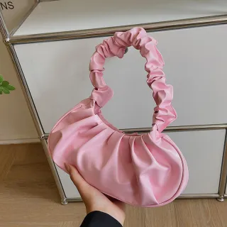 New Pure Color Cloud Women's One Shoulder Bag - Pink
