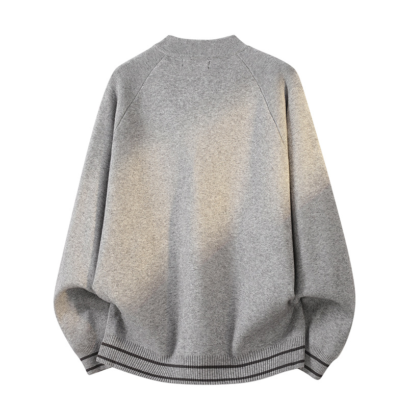 Crew-Neck Knitted Cardigan, picture 6 of 7