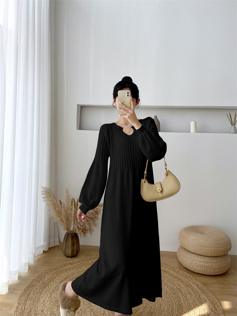 Title 8, Long Sweater Dress Over The Knee Women Wear Loo...