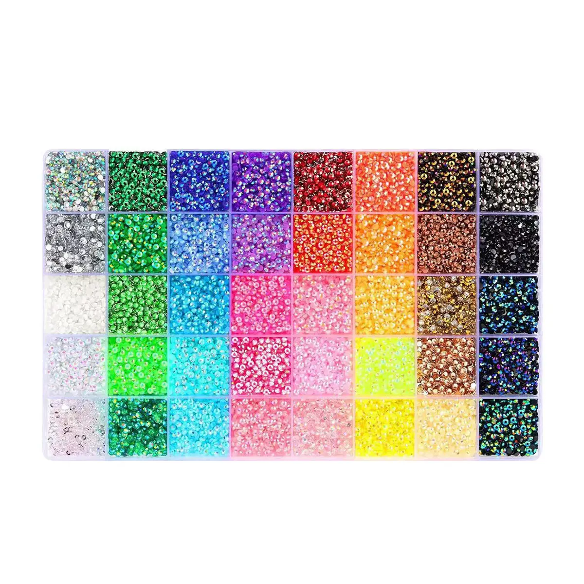 Colorful Resin Acrylic Flatback Studs With A Glittery Jelly Effect