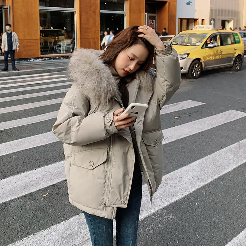 Korean Style Ins Trendy Small Cotton-padded Jacket Chic Cotton-padded Jacket - Beige