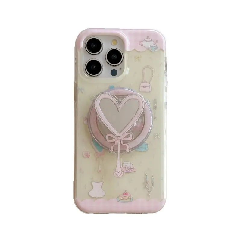 Summer Pastoral Yellow Heart Shape Mirror