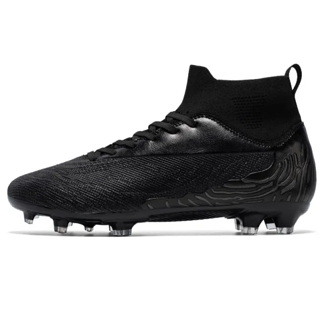 Professional Spike Breathable Sweat Absorbing Outdoor Sports Soccer Shoes Black - Shop at LoveMi