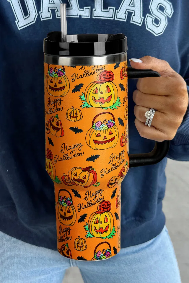 Water Cup Large Capacity Thickening Minimalist Thermal Insulation Ice Protection Yellow Pumpkin - Shop at LoveMi