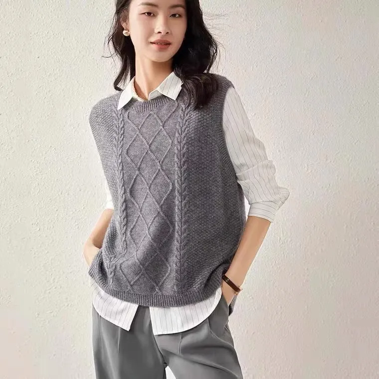 Women's Fashion Personalized Wool Knitted Vest