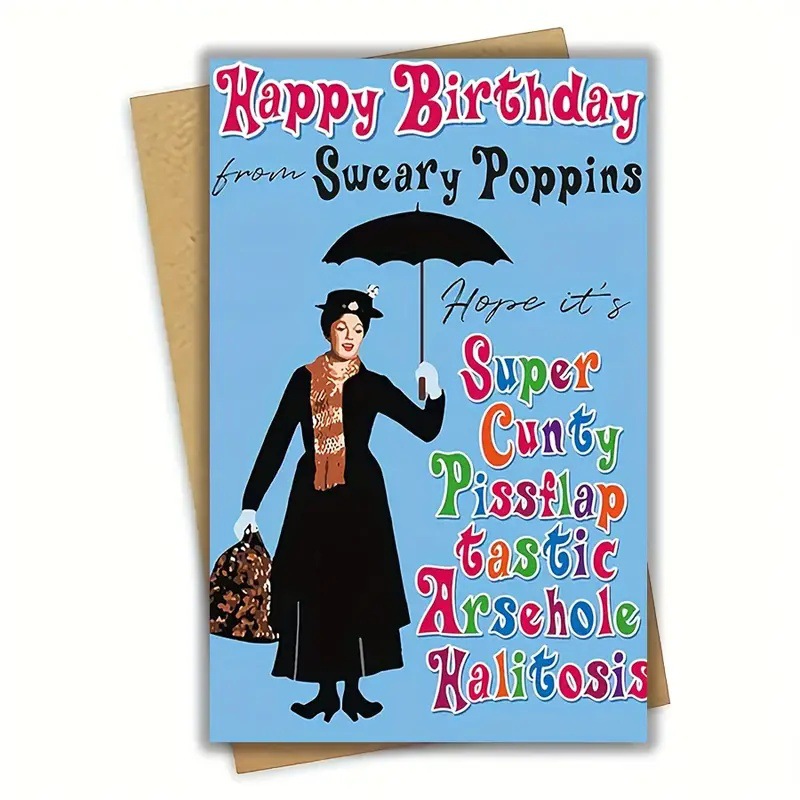 Funny Birthday Card With Envelope Gag-themed Greeting Card For A Hilarious Gift