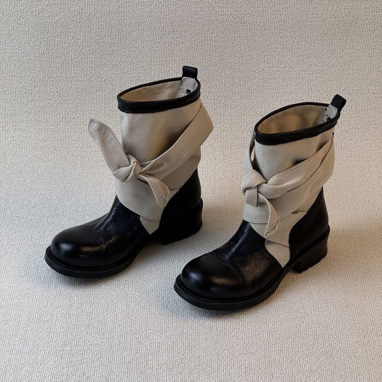 Faux Leather Low-Top Boots, picture 3 of 4