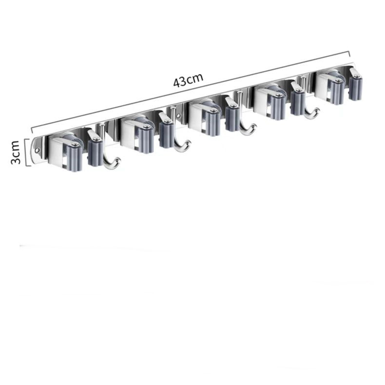 304 Stainless Steel Nail-free Mop Rack - Image 7