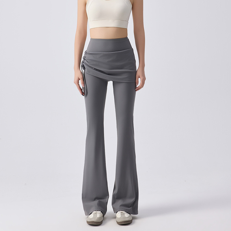 Women's Pilates Butt-Lifting Yoga Culotte Fitness Flare Pants, picture 4 of 5
