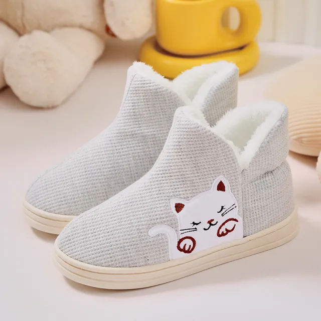 Women's Home Indoor Warm Maternity Shoes Cotton Slippers Gray - Shop at LoveMi