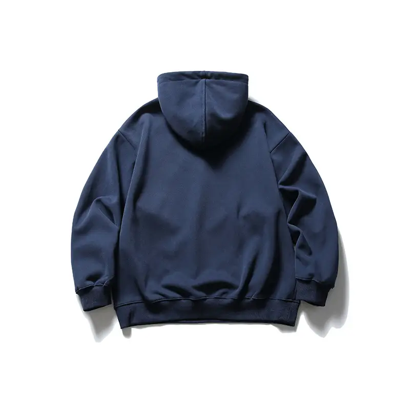 Japanese Fashion Brand Street Solid Color Top Badge Loose Drawstring Hoodie