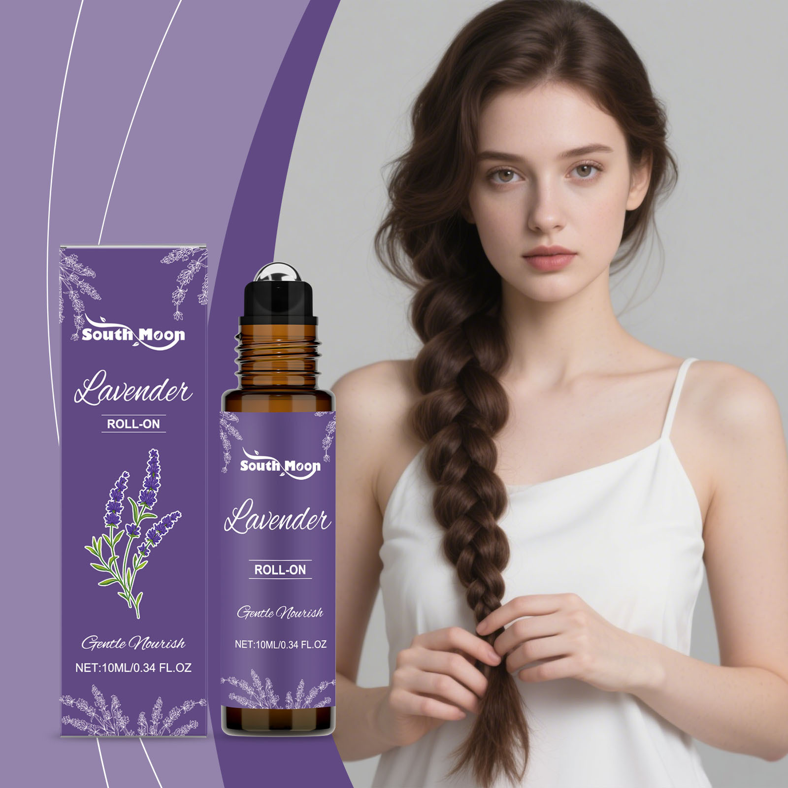 SOUTH MOON Lavender Aromatherapy Essential Oil Roller Ball