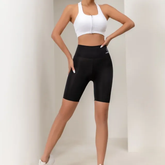 Outerwear Ninth High Waist Shaping Yoga Cycling Leggings Black K02 Cropped - Shop at LoveMi