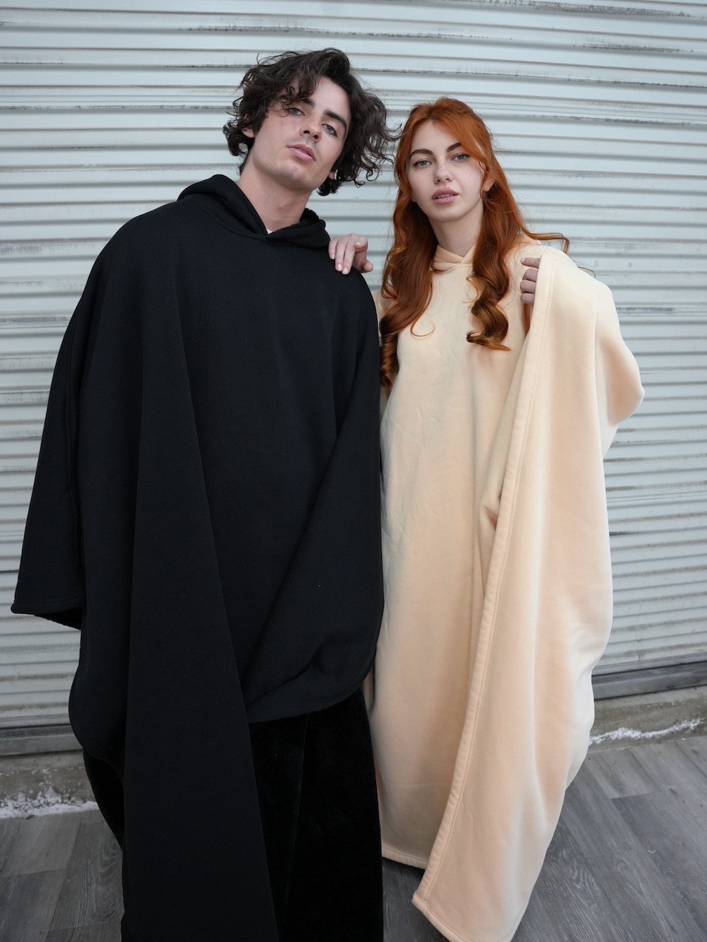 Title 2, Woolen Loose Cape Tops For Men And Women