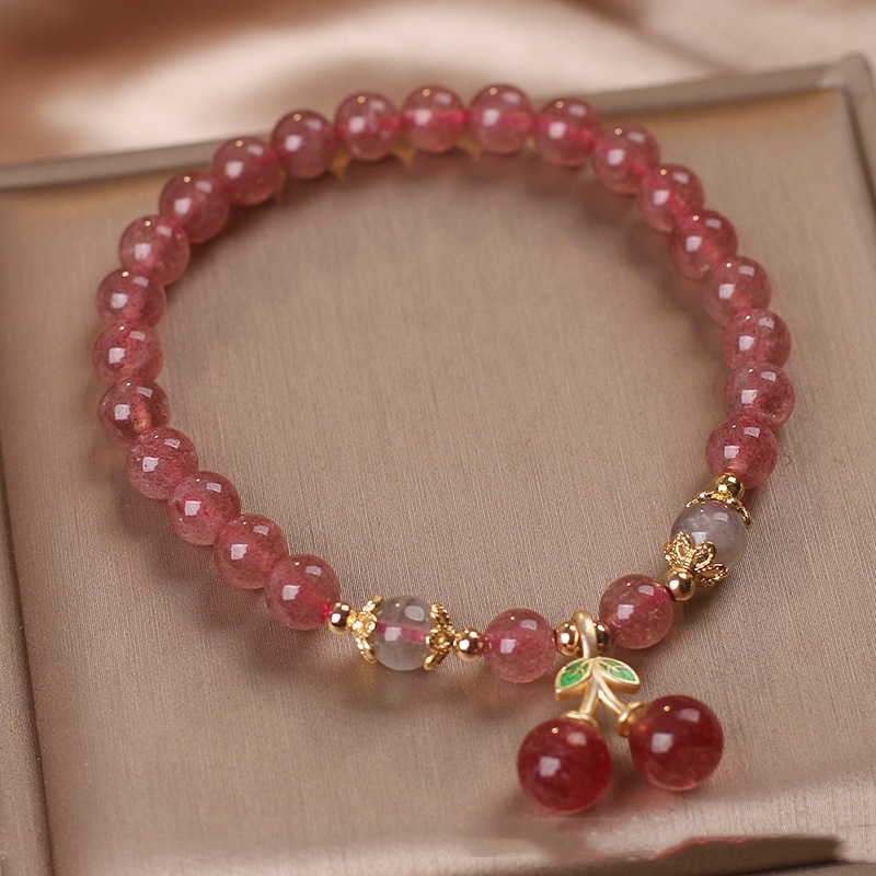Original Design Natural Strawberry Quartz Bracelet