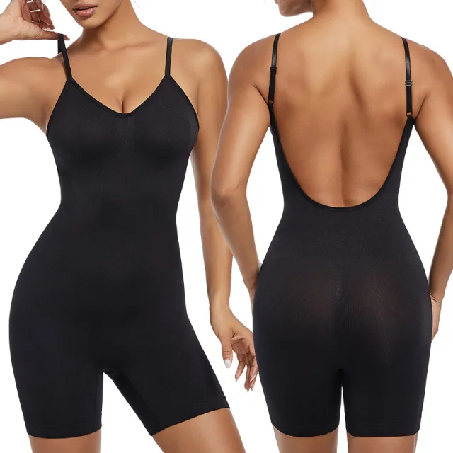 One piece Corset Women's Bodybuilding Backless Bottoming Black - Shop at LoveMi