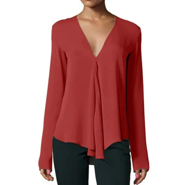 Loose Casual Solid Color Sleeveless Women's Temperament Wild Shirt Red - Shop at LoveMi