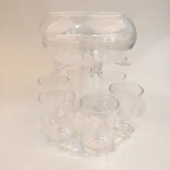 6 Shot Glass Dispenser And Holde - Liquor Divider Transparent Set - View 1