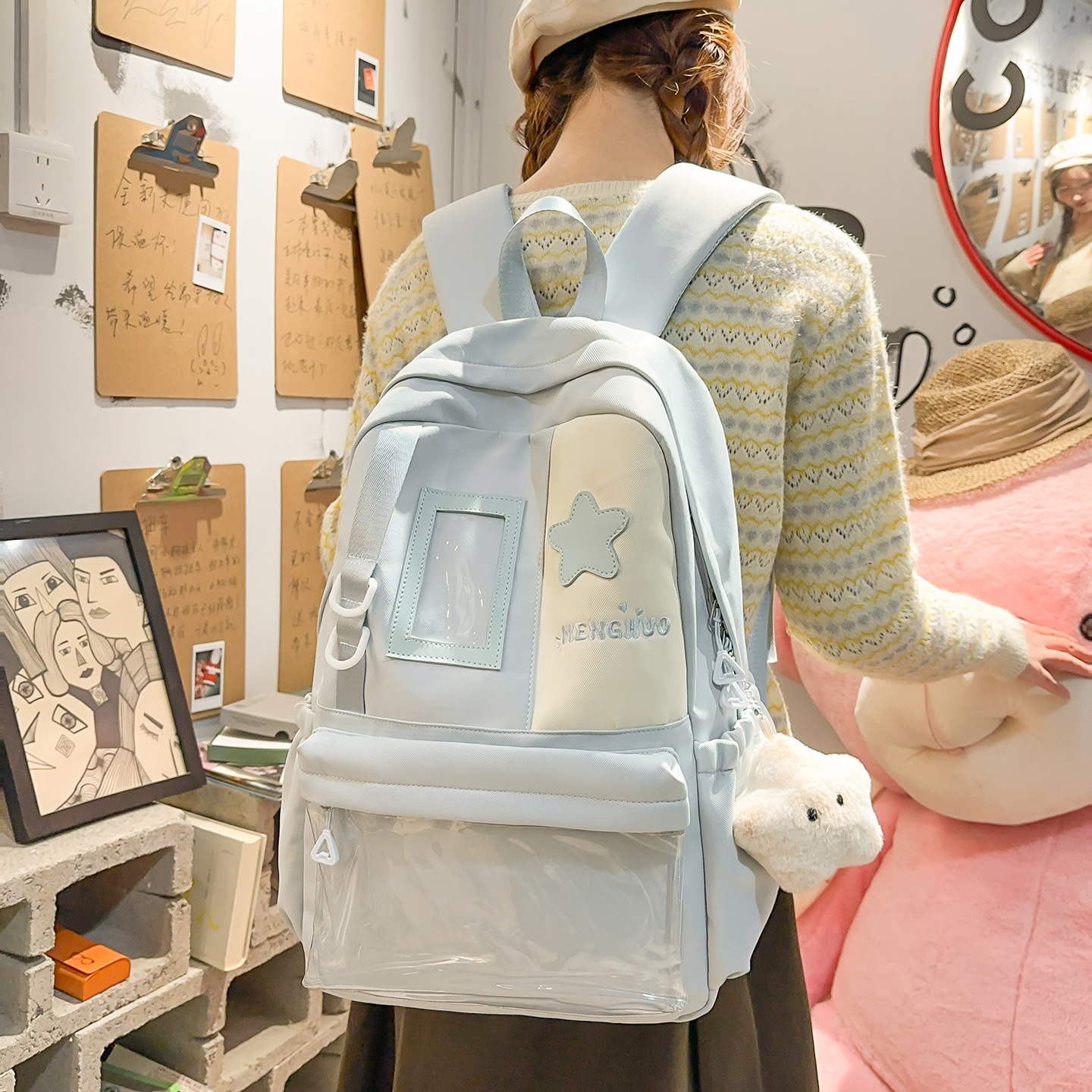 New Soft Girl Two-dimensional Cartoon Backpack