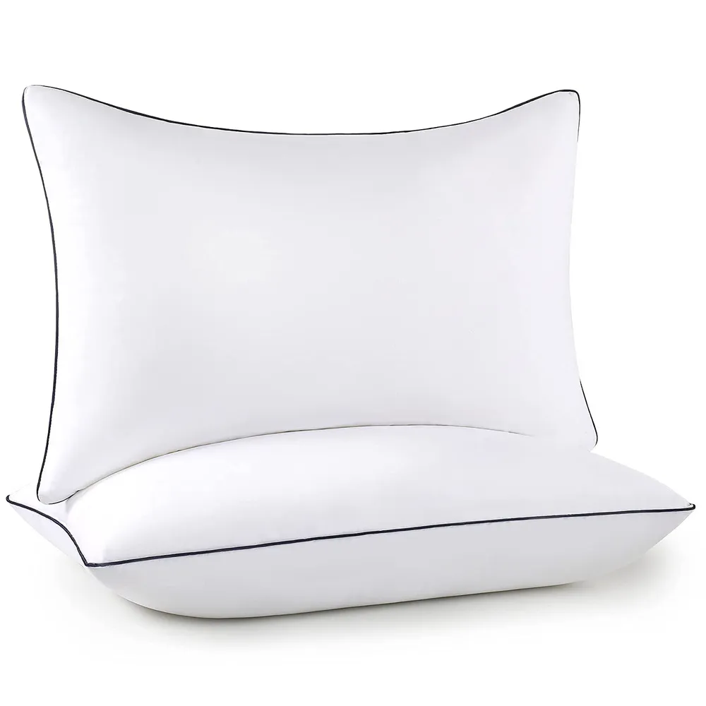Satin Stripe Pillow Core Household - Dark Blue